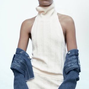 Zara Cream Halter Top & Skirt Set